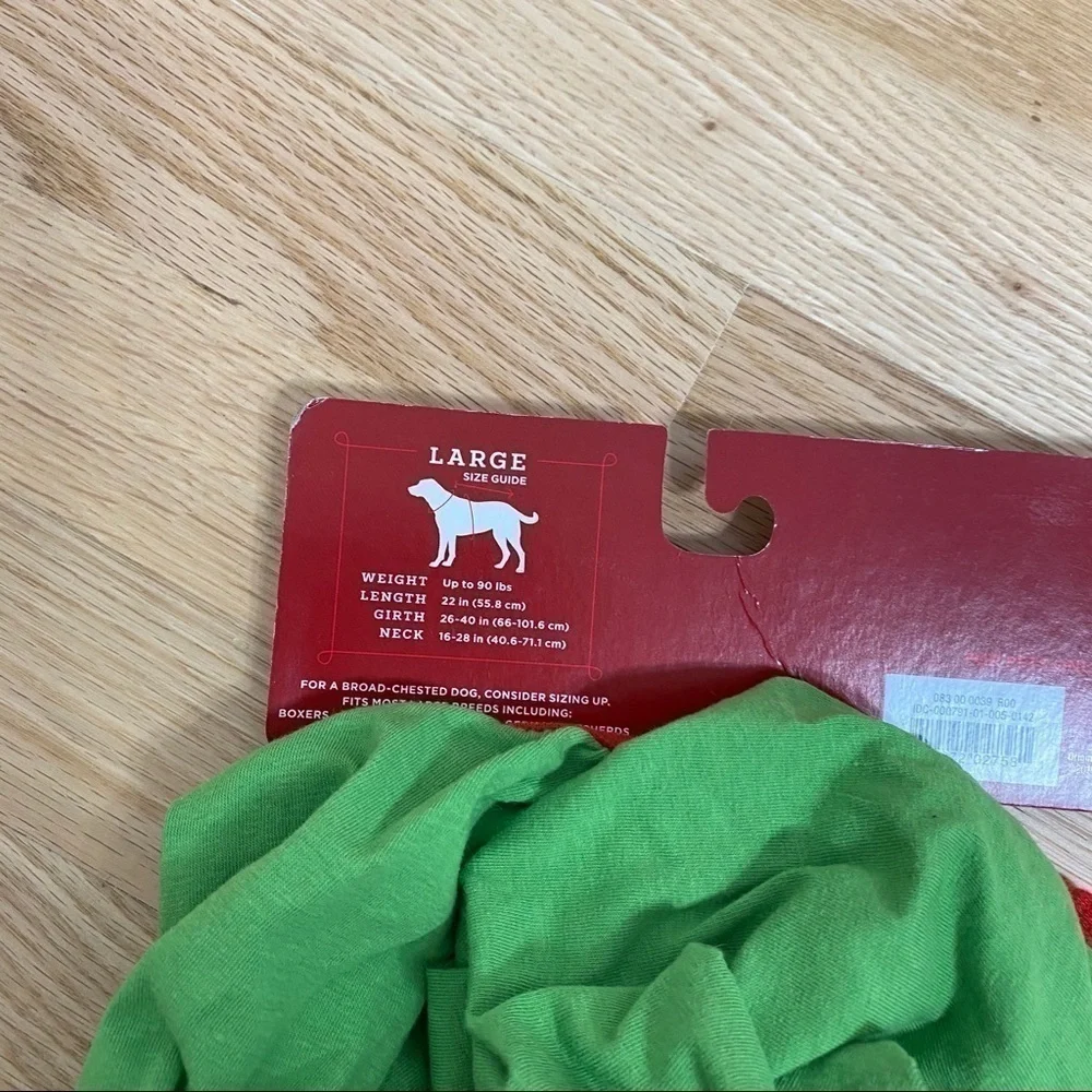 Dog Elf Pajamas NWT Sz Large up to 90 lbs Costume Christmas Green Family Match